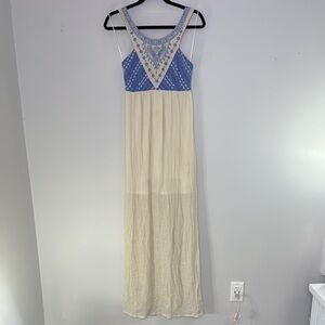 Flying Tomato Blue and Cream Sleeveless Sundress